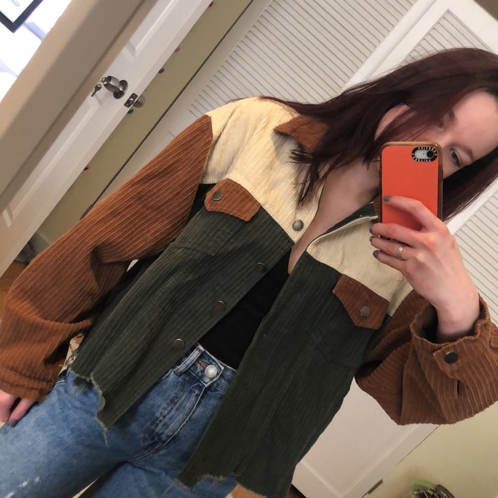 Multicolored corduroy jacket